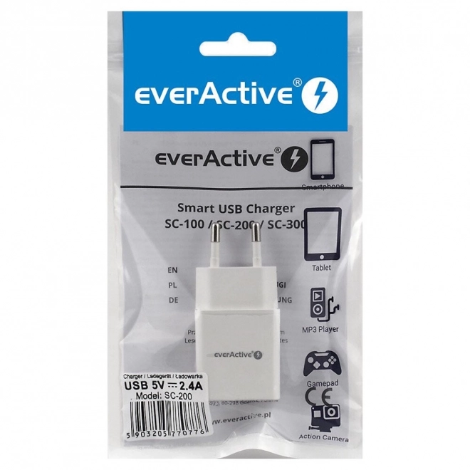1xUSB síťová nabíječka 2,4A, 12W
