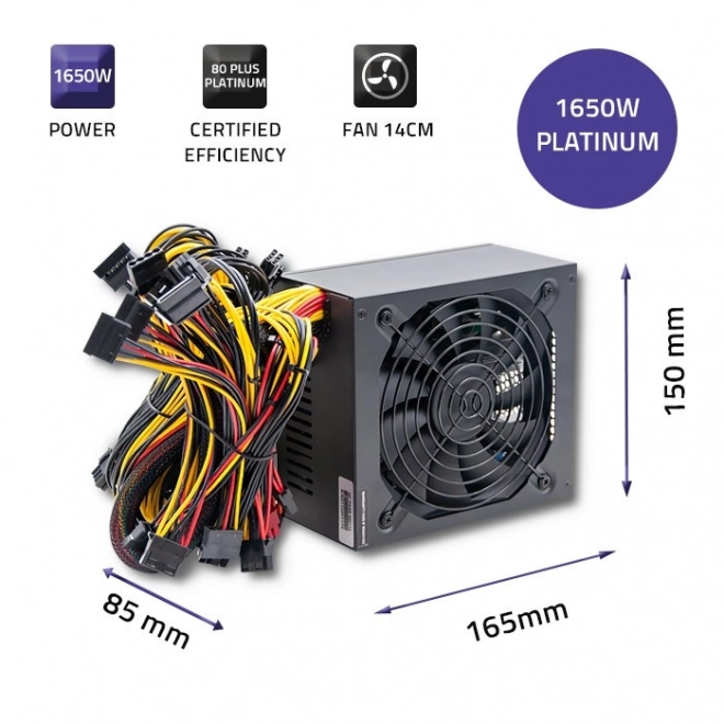Qoltec ATX napájecí zdroj 1650W 80 Plus Platinum
