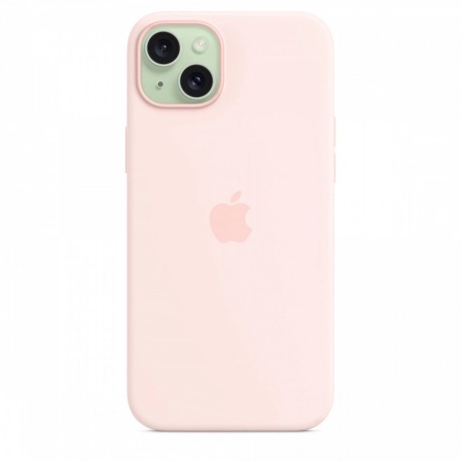 Silikonové pouzdro MagSafe pro iPhone 15 Plus - světle růžové