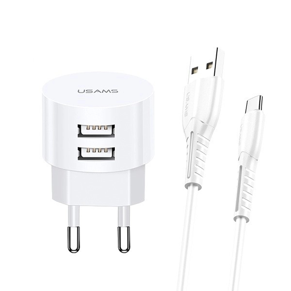 Nabíječka USAMS T20 s 2xUSB a microUSB