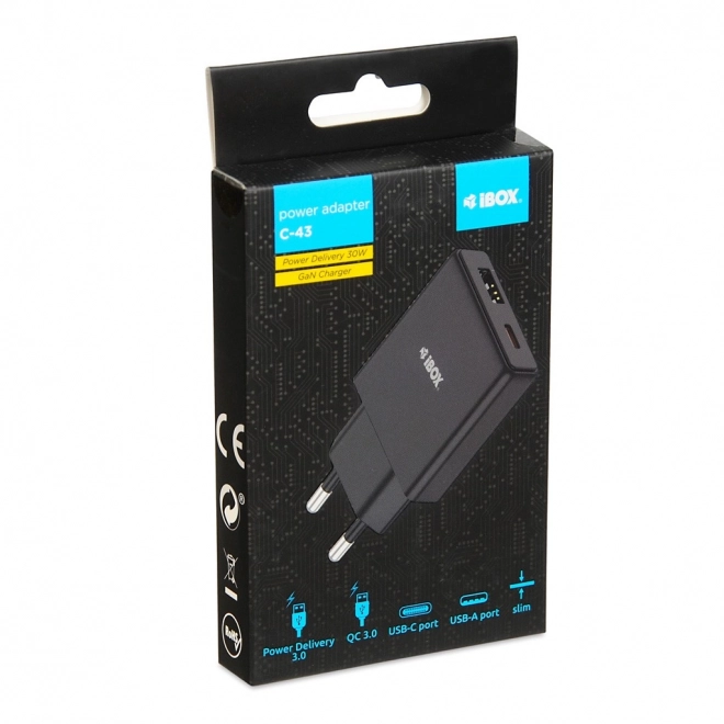 Síťová nabíječka iBOX 30W USB C