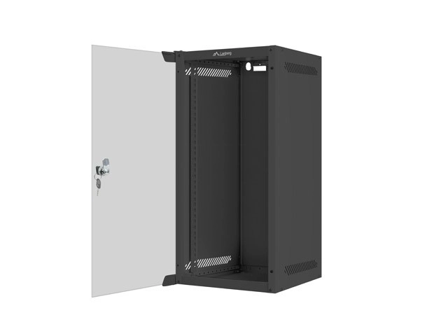 Závěsná skříňka 10'' 12U 280x310 černá FLAT PACK