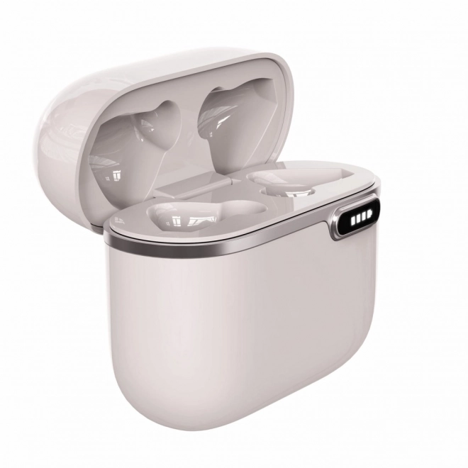 Sluchátka Bluetooth s mikrofonem HQ TWS (USB-C) Bílá