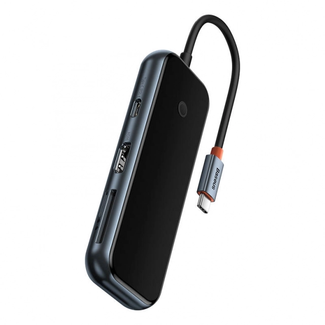 Rozbočovač 7v1 Baseus řady AcmeJoy USB-C na 2xUSB 3.0 + HDMI + USB 2.0 + USB-C PD + SD/TF (tmavě šedý)