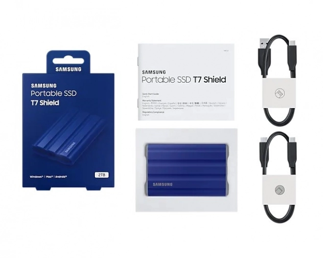 T7 Shield 2TB USB 3.2 SSD, modrý