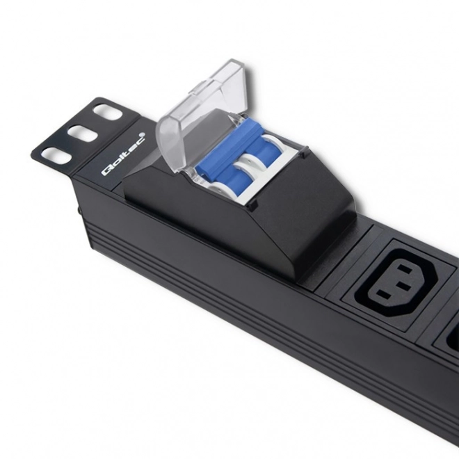 Napájecí lišta pro 19palcový rack | jistič | 1U | 10A | PDU | 8xIEC C13 | 2m