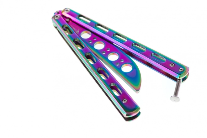 TRÉNINKOVÝ NŮŽ RAINBOW FADE BUTTERFLY 23,5 CM