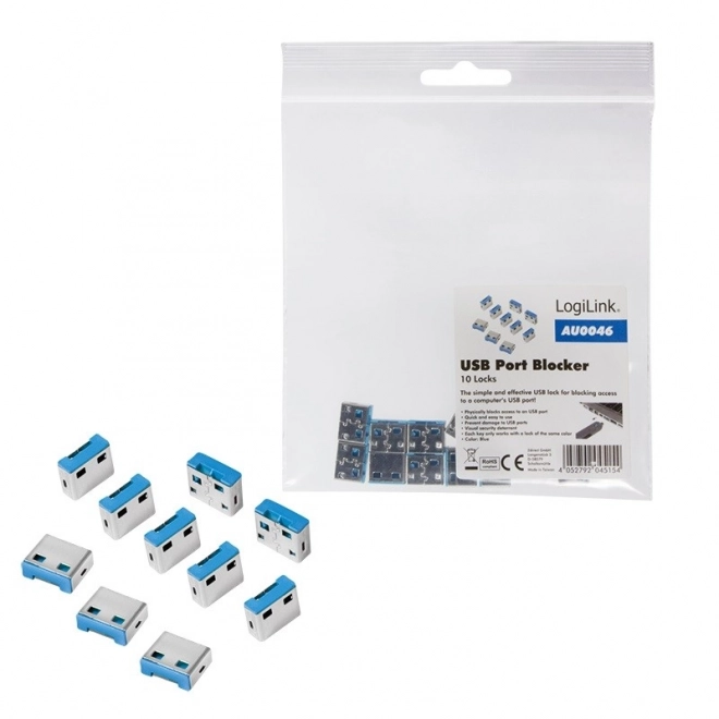 Zámek portu USB x10 bez klíče