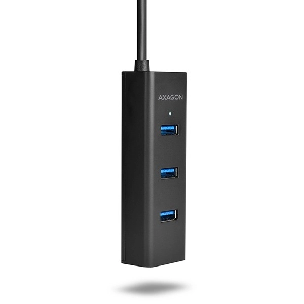 HUE-S2B 4-portový nabíjecí rozbočovač USB 3.2 Gen 1, 30cm kabel, přídavné napájení microUSB