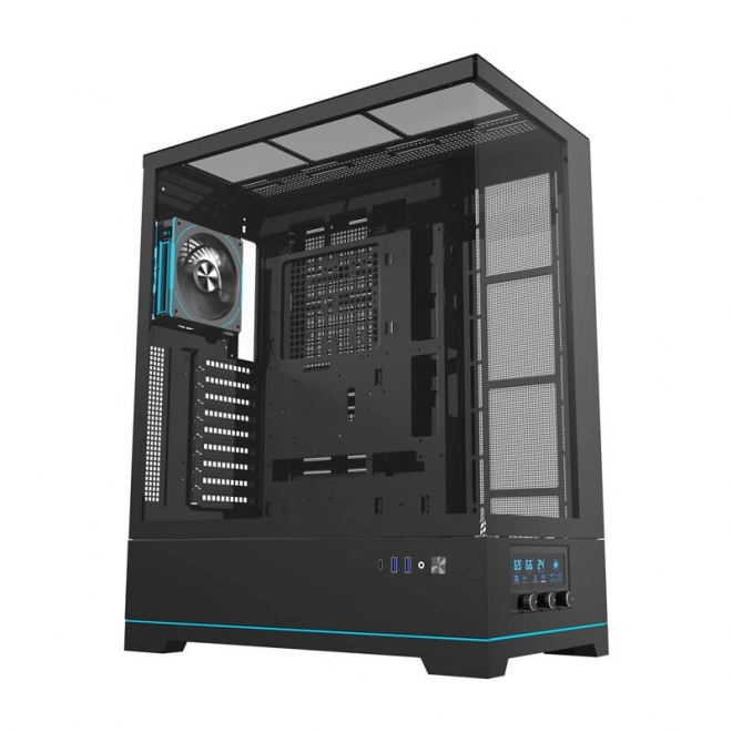 Počítačová skříň Darkflash DY451L PRO s ventilátorem (černá)