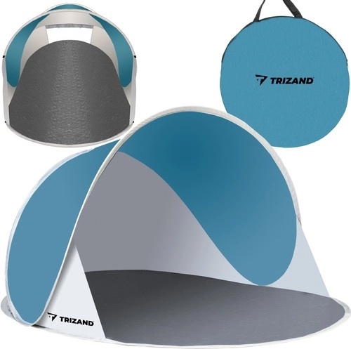 Plážový stan pop-up 145 × 100 × 70 cm – tyrkysově bílý
