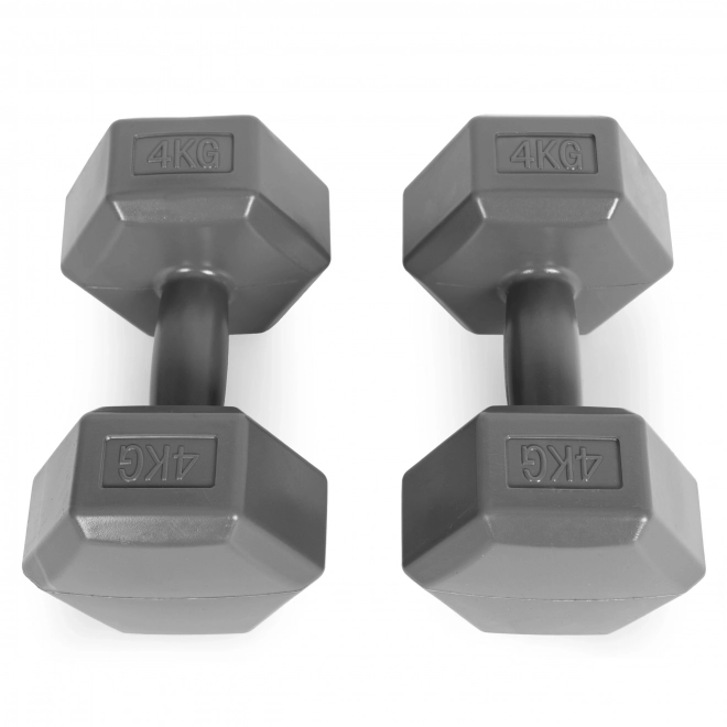 Hexagonální činky 2x4 kg šedé ModernHome
