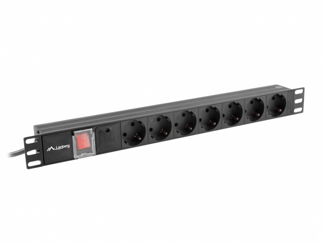 PDU 19" racková napájecí lišta 1U 16A 7X SCHUKO 2m černá