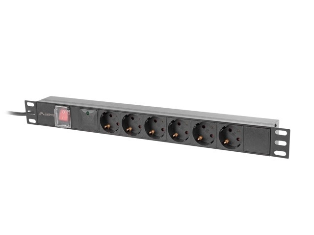 Listva zasilająca Rack 19" PDU 1U Lanberg
