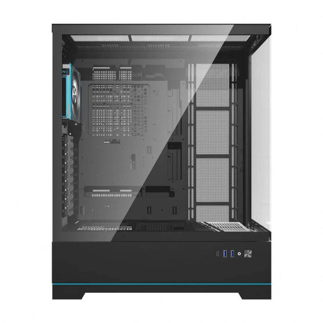 Počítačová skříň Darkflash DY451L PRO s ventilátorem (černá)