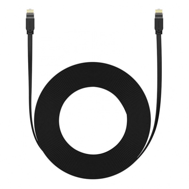 Plochý kabel Ethernet RJ45 Cat.6 12m černý