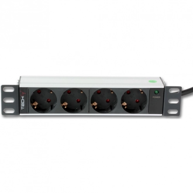 Napájecí lišta Rack 10 1U 250V/16A 4xSchuko, 1,8m