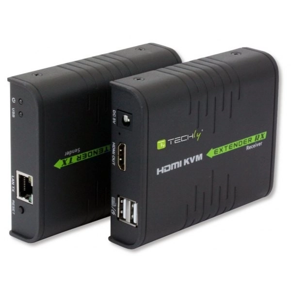 HDMI a USB prodlužovač po síti Cat.5/5e/6 120m