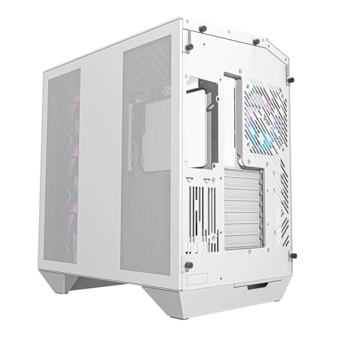 Počítačová skříň Darkflash s RGB ventilátory a držákem GPU bílá