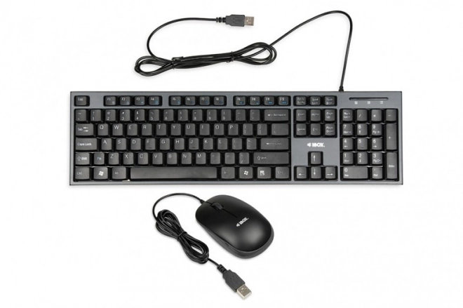 Sada klávesnice a myši IBOX IKMS606 (USB 2.0; (USA); černá, optická; 800 DPI)