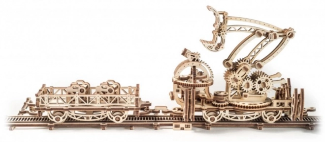 3D dřevěné mechanické puzzle železniční překladiště