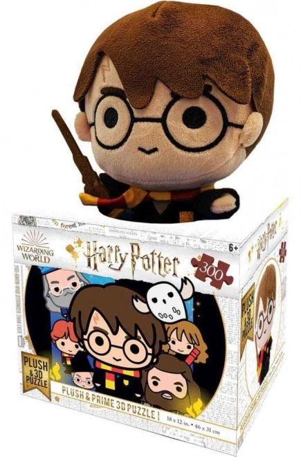 3D Puzzle Harry Potter 300 dílků s plyšovou hračkou