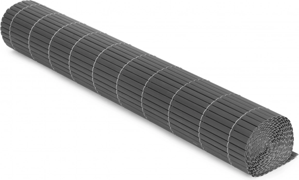 Oboustranná bambusová rohož 100x500 cm na balkón, terasu, plot antracitová MultiGarden