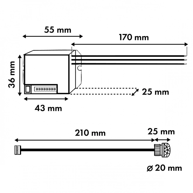 PIR senzor pohybu 12-24V DC