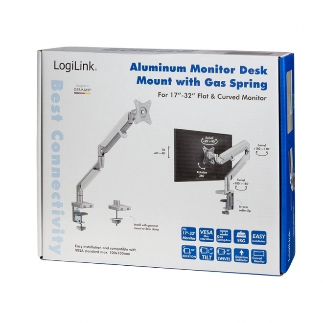 Držák na monitor, 17-27 palců, max. 9 kg.