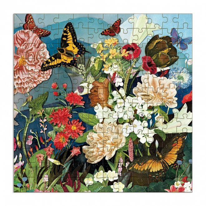 Galison dřevěné puzzle zahrada motýlů