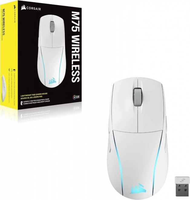 Bezdrátová myš M75 bílá RGB