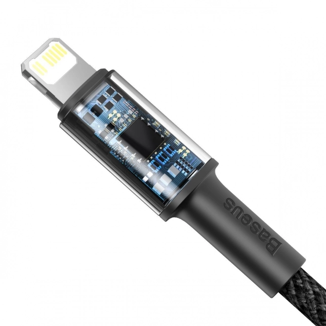 Baseus High Density Braided Cable Type-C to Lightning, PD, 20W, černý – 1 m