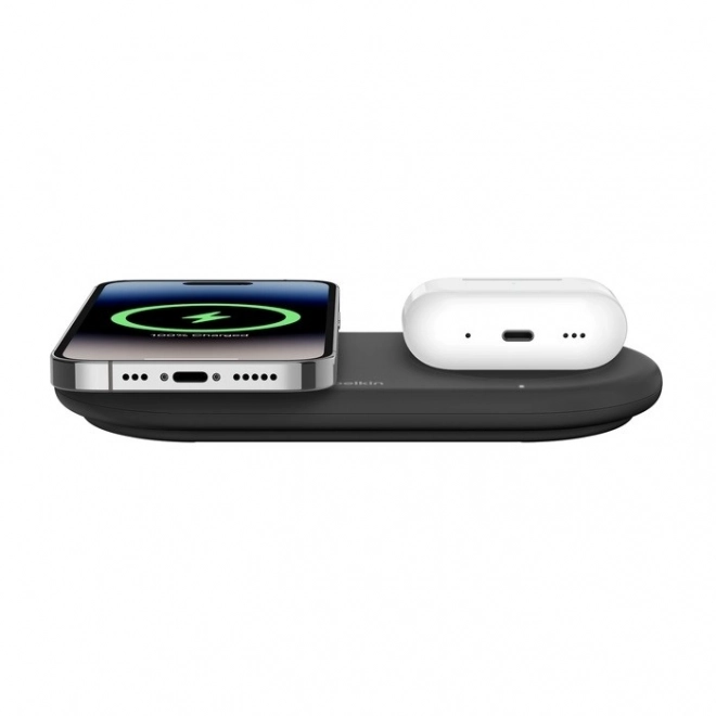 BoostCharge Pro Qi2 15W duální nabíječka černá