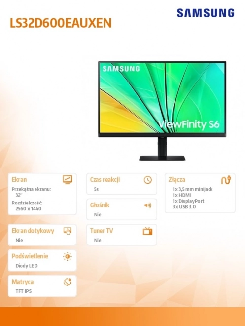 Monitor 32 palců ViewFinity S60D IPS WQHD