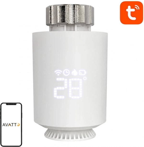 Chytrý termostatický ventil Avatto Zigbee 3.0 Tuya