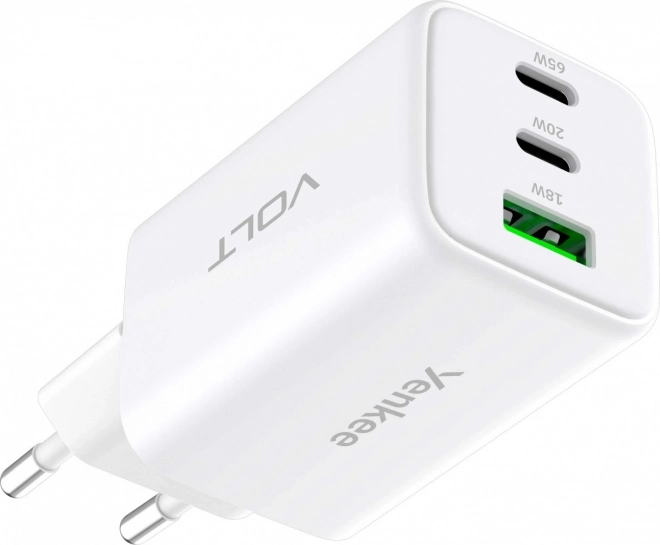 Síťová nabíječka s 3 USB a 65W Power Delivery