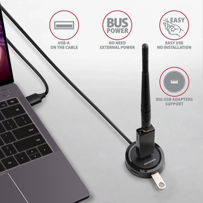 USB hub 4 porty USB 3.2 Gen 1 kulatý