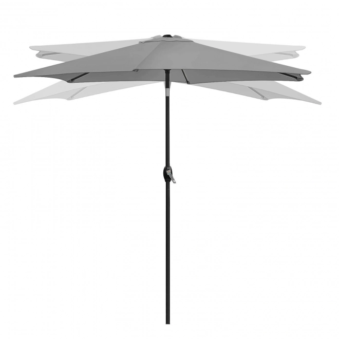 Skládací zahradní balkonový deštník 210 cm šedý