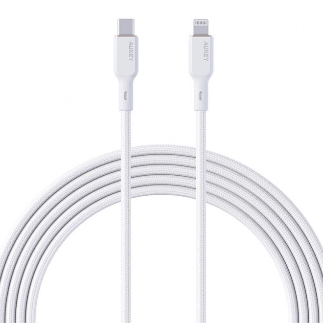 Kabel Aukey USB-C na Lightning 1,8 m bílý