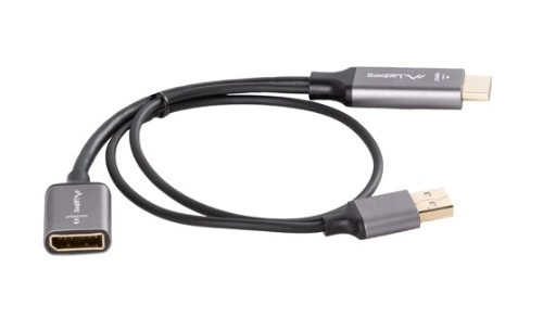 Adaptér HDMI na DisplayPort 4K stříbrný 20 cm