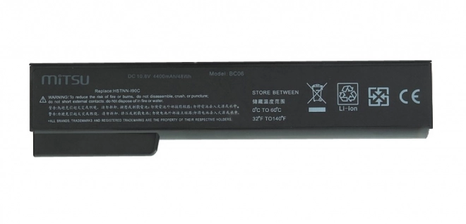 Baterie pro HP EliteBook 8460p, 8460w 4400 mAh (48 Wh) 10,8 - 11,1 V