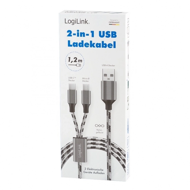 Univerzální nabíjecí a datový kabel USB 2.0 s Micro USB a USB-C