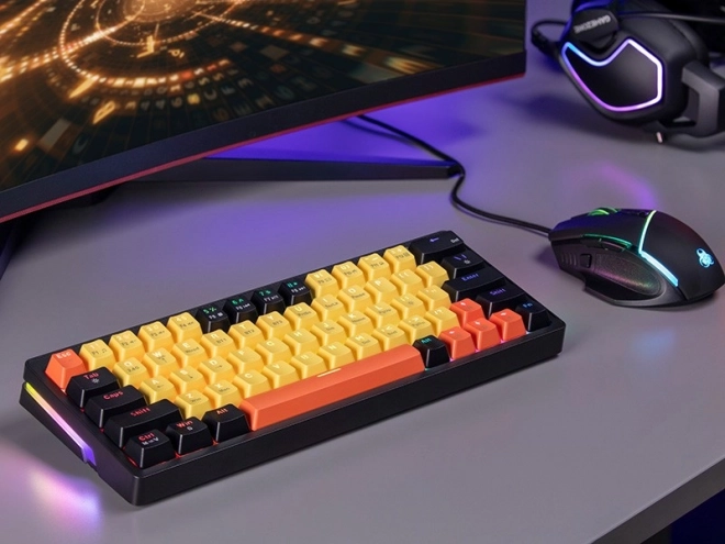 Mechanická herní klávesnice GAMEZONE EVO2 Hot Swap 63, žlutá