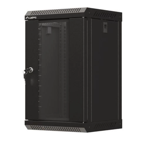 Závěsná racková skříň 10 palců 9U 300x300 černá