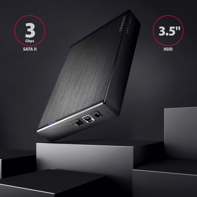 Hliníkový externí box AXAGON USB 3.2 Gen 1 pro 3,5" HDD