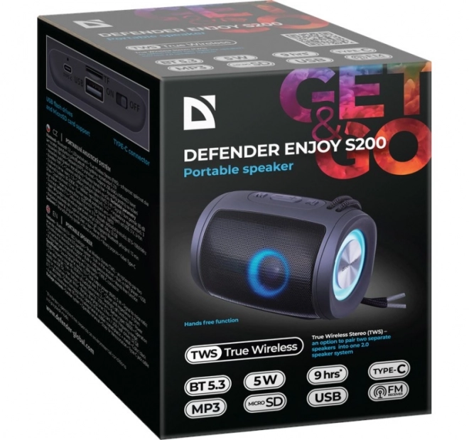 Reproduktor Bluetooth Enjoy S200 TWS 2.0 černý