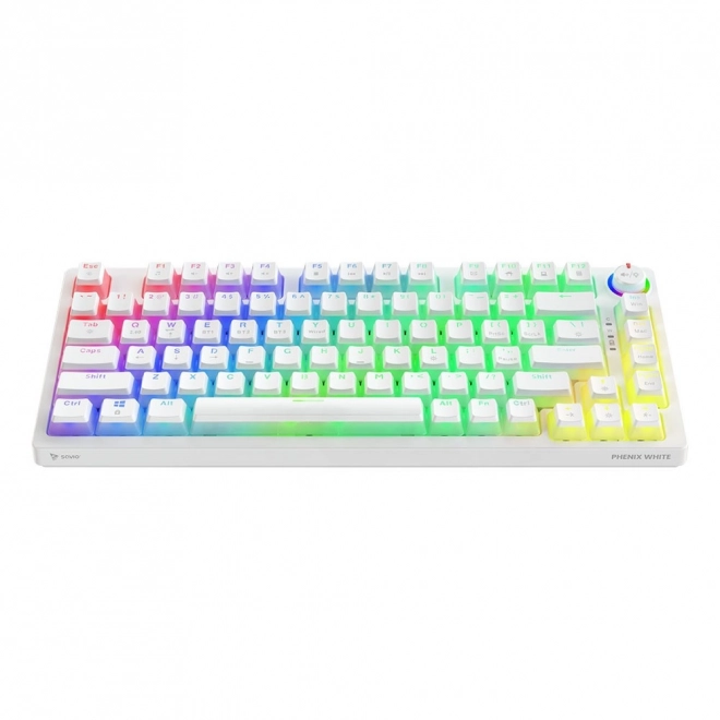 Mechanická bezdrátová klávesnice Phenix White Gateron Yellow Pudding