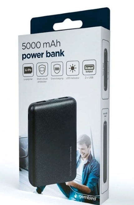 PowerBank 5000 mAh černá