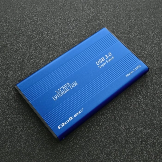 Externí pouzdro na HDD/SSD 2.5" SATA3 USB 3.0 Modré