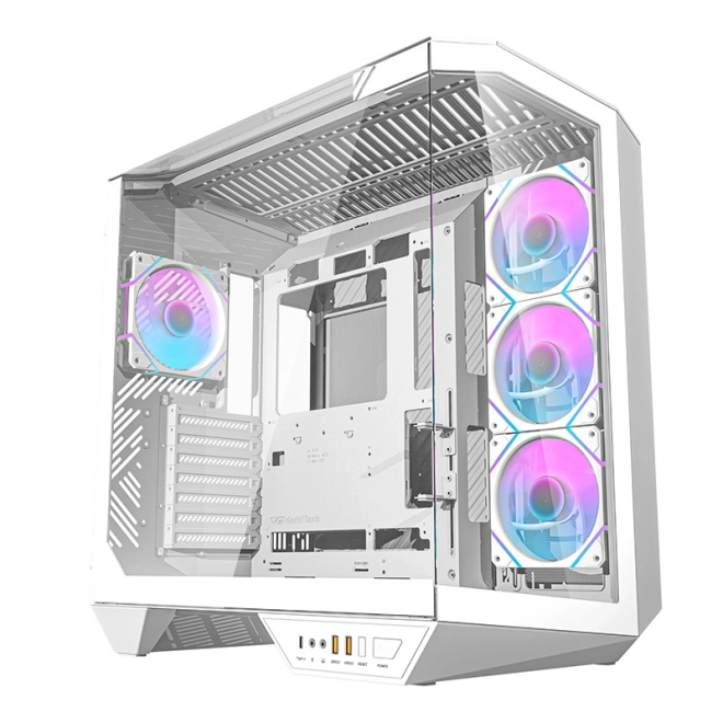 Počítačová skříň Darkflash s RGB ventilátory a držákem GPU bílá